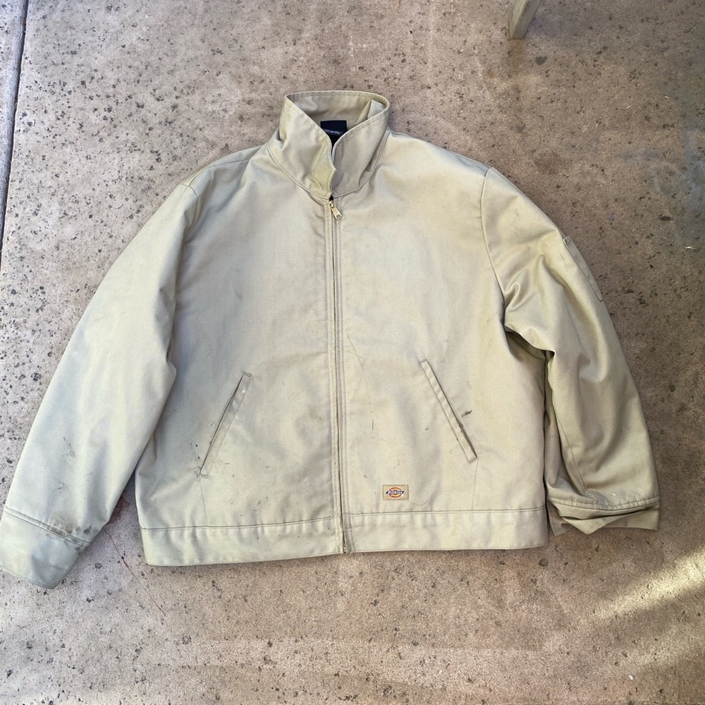 Dickies Men’s TJ15dn cream XXL Regular Length Insulated Eisenhouser Jacket